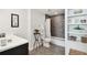 Bathroom with tub, shower, and built-in shelving at 345 Bayshore Blvd # 808, Tampa, FL 33606