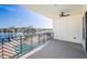 Private balcony overlooking the marina and pool at 455 Pinellas Bayway S # 2A, Tierra Verde, FL 33715