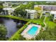 Inviting community pool with tranquil lake views at 8198 Terrace Garden N Dr # 403, St Petersburg, FL 33709