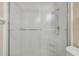 Shower with glass enclosure and chrome accents at 8198 Terrace Garden N Dr # 403, St Petersburg, FL 33709