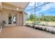 Spacious screened porch overlooks a private backyard at 11004 Carnes St, Weeki Wachee, FL 34613
