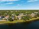 Aerial view of lakefront community at 12214 Canyon Blvd, Spring Hill, FL 34610