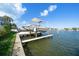 Private boat dock with lift, water access at 18 Winston Dr, Belleair, FL 33756