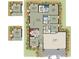 Four-bedroom, two-bathroom home floor plan with two-car garage at 25434 Colon Dr, Punta Gorda, FL 33983