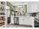 Modern kitchen with white cabinets, stainless steel appliances, and ample counter space at 2939 Yucca Ct, Palm Harbor, FL 34684