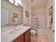 Clean bathroom with tub, shower, and vanity at 377 Cedar Falls Dr, Apollo Beach, FL 33572