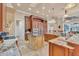 Large kitchen with island, granite counters, and stainless steel appliances at 4907 Londonderry Dr, Tampa, FL 33647