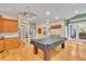 Game room featuring a pool table and spiral staircase at 4907 Londonderry Dr, Tampa, FL 33647