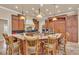 Gourmet kitchen with granite counters and island at 4907 Londonderry Dr, Tampa, FL 33647