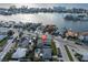 Aerial view showing home's location near the water at 8651 Gulf Blvd, St Pete Beach, FL 33706