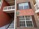 Exterior view of condo building showcasing stairs and building number at 10200 Gandy N Blvd # 921, St Petersburg, FL 33702