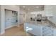 Open concept kitchen with island and laundry area access at 2905 E 21St Ave, Tampa, FL 33605