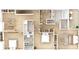 Top-down view of home's layout, showing two bedrooms, two baths, and open living space at 3829 71St N St, St Petersburg, FL 33709