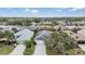 Aerial view of a house in a residential neighborhood at 10230 Old Tampa Bay Dr, San Antonio, FL 33576