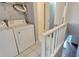 Upstairs laundry with washer and dryer at 107 Caldwell Dr # 291, Brandon, FL 33510