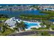 Resort-style pool, clubhouse, and marina with water access at 14880 Shipwatch Trce # 1915, Largo, FL 33774