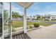 View from the front porch of the home and surrounding neighborhood at 37652 New Horizons Blvd, Zephyrhills, FL 33541