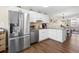 Modern kitchen featuring stainless steel appliances and white shaker cabinets at 4715 Bay Ne St # 223, St Petersburg, FL 33703