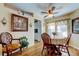 Cozy dining room with wood table, chairs, and hardwood floors at 508 Canal Way, Oldsmar, FL 34677