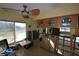 This kitchen is missing drywall, flooring, and appliances at 552 Trade Winds Dr, Dunedin, FL 34698