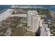 High-rise condominium with pool overlooking the beach, aerial view at 1200 Gulf Blvd # 503, Clearwater Beach, FL 33767