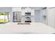 Close-up of a kitchen island with a sink and sleek faucet, complemented by stainless steel appliances at 103 2Nd Ne Ave, Lutz, FL 33549