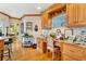 Kitchen with built-in desk and granite countertops at 105 Estado Ne Way, St Petersburg, FL 33704
