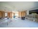 Under construction home's interior with large TV at 3306 Holly Springs Dr, Hernando Beach, FL 34607