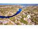 Aerial view showcasing home location by waterway at 5714 Olive Dr, New Port Richey, FL 34652