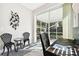 Bright home office features a view to the backyard patio and sliding glass doors at 1687 Starling Drive, Tarpon Springs, FL 34689