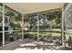 Spacious screened porch with view of lush greenery at 1687 Starling Drive, Tarpon Springs, FL 34689
