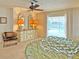 Main bedroom with pool view, and large walk-in closets at 2460 W Marion Ave, Punta Gorda, FL 33950