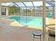 Inviting pool with screened enclosure and canal view at 2460 W Marion Ave, Punta Gorda, FL 33950