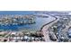 Wide aerial showcasing the property's waterfront location at 3505 Casablanca Ave, St Pete Beach, FL 33706