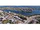 Aerial view highlighting waterfront location and neighborhood at 3505 Casablanca Ave, St Pete Beach, FL 33706