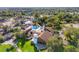 This great aerial showcases the clubhouse, pool, and tennis courts at 8019 Feather Ct # C, Hudson, FL 34667