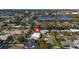 Bird's eye view of the property, showcasing its location and neighborhood context at 13632 Imperial Groves S Dr, Largo, FL 33774