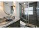 Modern bathroom with updated vanity and walk-in shower at 13632 Imperial Groves S Dr, Largo, FL 33774