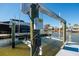 Private boat lift for convenient water access at 17726 Long Point Dr, Redington Shores, FL 33708
