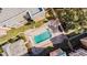 Top-down view of refreshing community pool and surrounding area at 1900 68Th N St # 301, St Petersburg, FL 33710