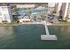 Aerial view of the community pool and pier at 4575 Cove Cir # 202, St Petersburg, FL 33708