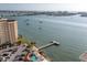 Aerial view showing water access and city views at 4575 Cove Cir # 202, St Petersburg, FL 33708