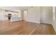 Spacious living area with hardwood floors and access to backyard at 5825 1/2 S 5Th St, Tampa, FL 33611
