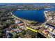 Aerial view of property, highlighting its waterfront location at 603 Virginia Ave, Tarpon Springs, FL 34689