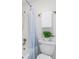 Clean bathroom with shower/tub combo, and a white toilet at 11485 Oakhurst Rd # A101, Largo, FL 33774