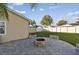 Nice backyard featuring a firepit, green lawn, and privacy fence at 4129 36Th N Ave, St Petersburg, FL 33713