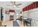 Bright dining area with access to backyard, a ceiling fan, and space for entertaining at 4129 36Th N Ave, St Petersburg, FL 33713