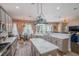 Open concept kitchen with large island, breakfast nook and Gathering room view at 511 Crowned Eagle Ct, Valrico, FL 33594