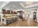 Modern kitchen with island, granite countertops, and stainless steel appliances at 795 Collany Rd # 304, St Petersburg, FL 33715