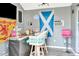 Wet bar with decor and bar stools at 109 San Rafael Ave, North Port, FL 34287